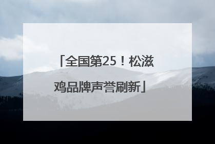 全国第25！松滋鸡品牌声誉刷新
