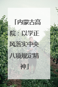 内蒙古高院：以学正风落实中央八项规定精神