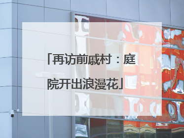 再访前戚村：庭院开出浪漫花