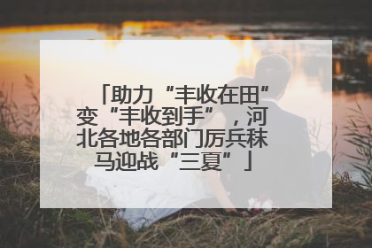 助力“丰收在田”变“丰收到手”，河北各地各部门厉兵秣马迎战“三夏”