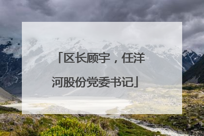 区长顾宇，任洋河股份党委书记