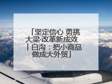 坚定信心 勇挑大梁·改革新成效丨白沟：把小商品做成大外贸