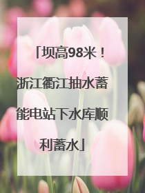坝高98米！浙江衢江抽水蓄能电站下水库顺利蓄水
