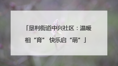 垦利街道中兴社区：温暖相“育” 快乐启“萌”