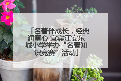 名著伴成长，经典润童心 宜宾江安东城小学举办“名著知识竞赛”活动