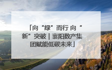 向“绿”而行 向“新”突破｜襄阳数产集团赋能低碳未来