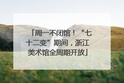 周一不闭馆！“七十二变”期间，浙江美术馆全周期开放