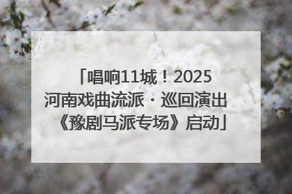 唱响11城！2025河南戏曲流派・巡回演出《豫剧马派专场》启动