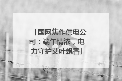 国网焦作供电公司：端午情浓，电力守护艾叶飘香