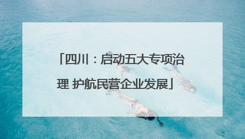 四川：启动五大专项治理 护航民营企业发展