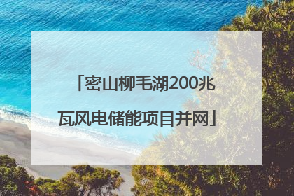 密山柳毛湖200兆瓦风电储能项目并网