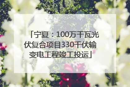 宁夏：100万千瓦光伏复合项目330千伏输变电工程竣工投运
