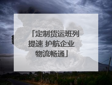 定制货运班列提速 护航企业物流畅通