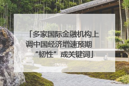 多家国际金融机构上调中国经济增速预期 “韧性”成关键词