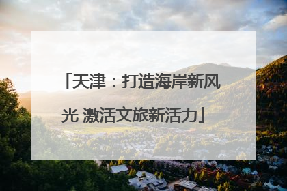 天津：打造海岸新风光 激活文旅新活力