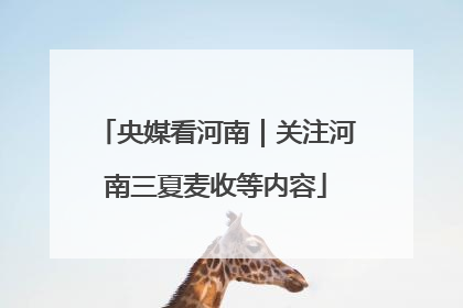 央媒看河南｜关注河南三夏麦收等内容
