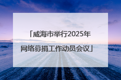 威海市举行2025年网络募捐工作动员会议