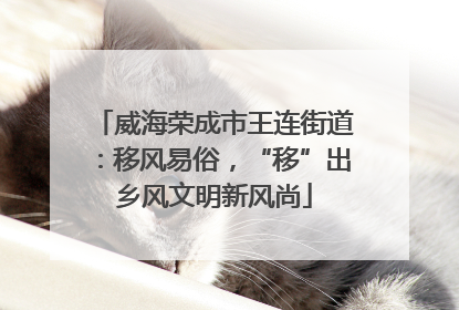 威海荣成市王连街道：移风易俗，“移”出乡风文明新风尚