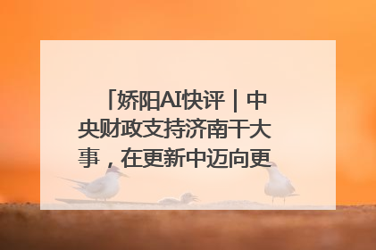 娇阳AI快评｜中央财政支持济南干大事，在更新中迈向更“新”的未来