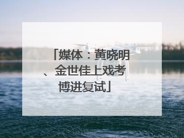 媒体：黄晓明、金世佳上戏考博进复试