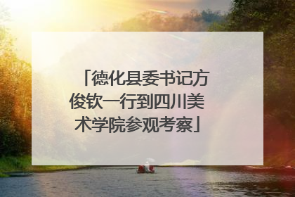 德化县委书记方俊钦一行到四川美术学院参观考察