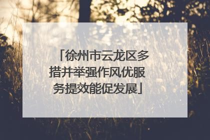 徐州市云龙区多措并举强作风优服务提效能促发展