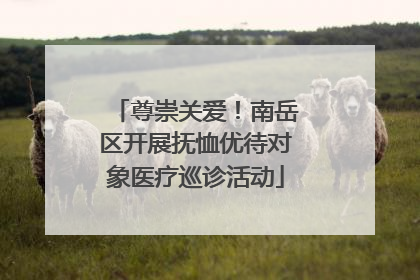 尊崇关爱！南岳区开展抚恤优待对象医疗巡诊活动