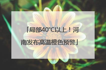 局部40℃以上！河南发布高温橙色预警