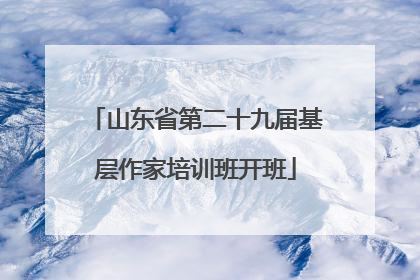 山东省第二十九届基层作家培训班开班