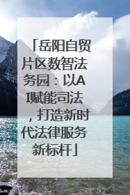 岳阳自贸片区数智法务园：以AI赋能司法，打造新时代法律服务新标杆