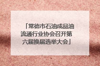 常德市石油成品油流通行业协会召开第六届换届选举大会