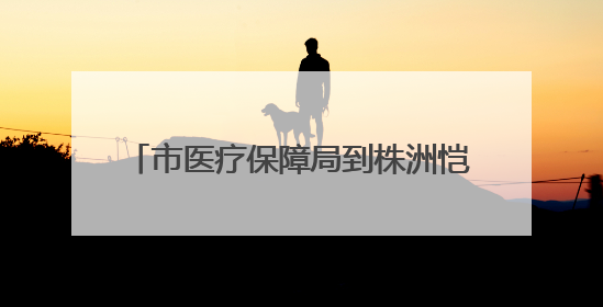 市医疗保障局到株洲恺德医院调研医保工作