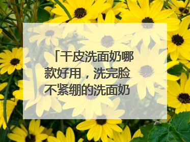 干皮洗面奶哪款好用，洗完脸不紧绷的洗面奶推荐，收藏