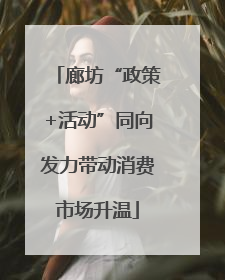 廊坊“政策+活动”同向发力带动消费市场升温