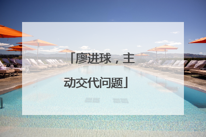 廖进球，主动交代问题