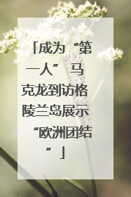 成为“第一人” 马克龙到访格陵兰岛展示“欧洲团结”