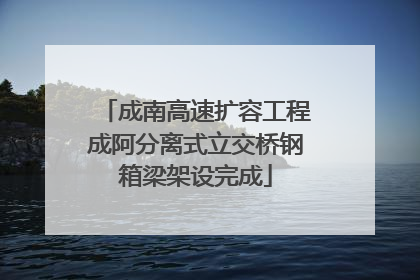 成南高速扩容工程成阿分离式立交桥钢箱梁架设完成