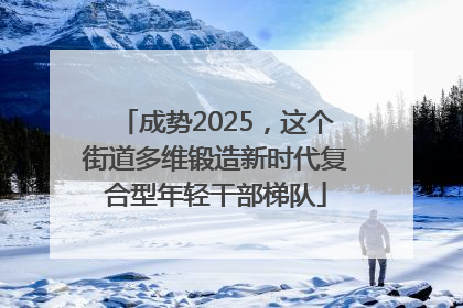 成势2025，这个街道多维锻造新时代复合型年轻干部梯队