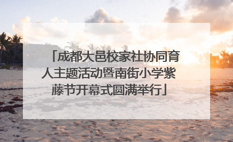 成都大邑校家社协同育人主题活动暨南街小学紫藤节开幕式圆满举行