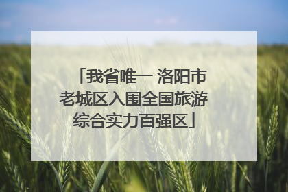我省唯一 洛阳市老城区入围全国旅游综合实力百强区