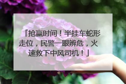 抢赢时间！半挂车蛇形走位，民警一眼辨危，火速救下中风司机！
