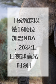 杨瀚森以第16顺位加盟NBA，20岁生日夜迎高光时刻