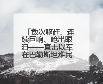 数次驱赶、连续巨响、呛出眼泪——直击以军在巴勒斯坦难民营的行动