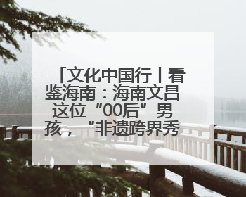文化中国行丨看鉴海南：海南文昌这位“00后”男孩，“非遗跨界秀”走起