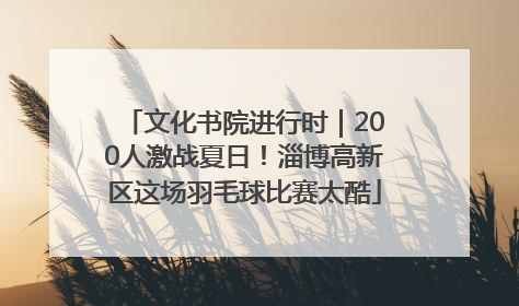 文化书院进行时｜200人激战夏日！淄博高新区这场羽毛球比赛太酷