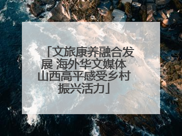 文旅康养融合发展 海外华文媒体山西高平感受乡村振兴活力