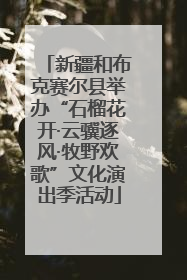 新疆和布克赛尔县举办“石榴花开·云骥逐风·牧野欢歌”文化演出季活动