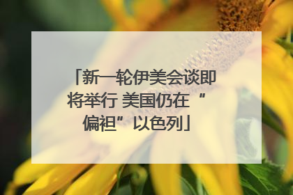 新一轮伊美会谈即将举行 美国仍在“偏袒”以色列