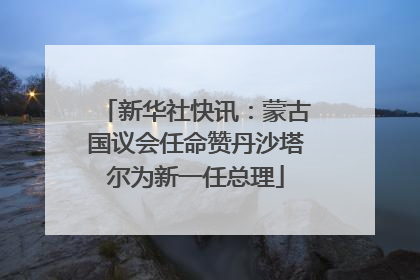 新华社快讯：蒙古国议会任命赞丹沙塔尔为新一任总理