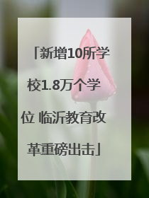 新增10所学校1.8万个学位 临沂教育改革重磅出击